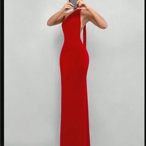 New Elegant Red Evening Gown
